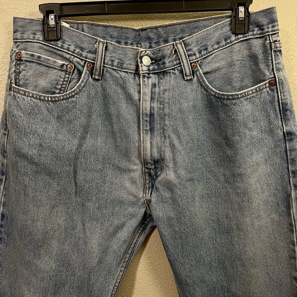 Levi's Blue Jeans 505 Denim Regular Fit Straight Leg Men's 36 X 30 - Picture 2 of 8
